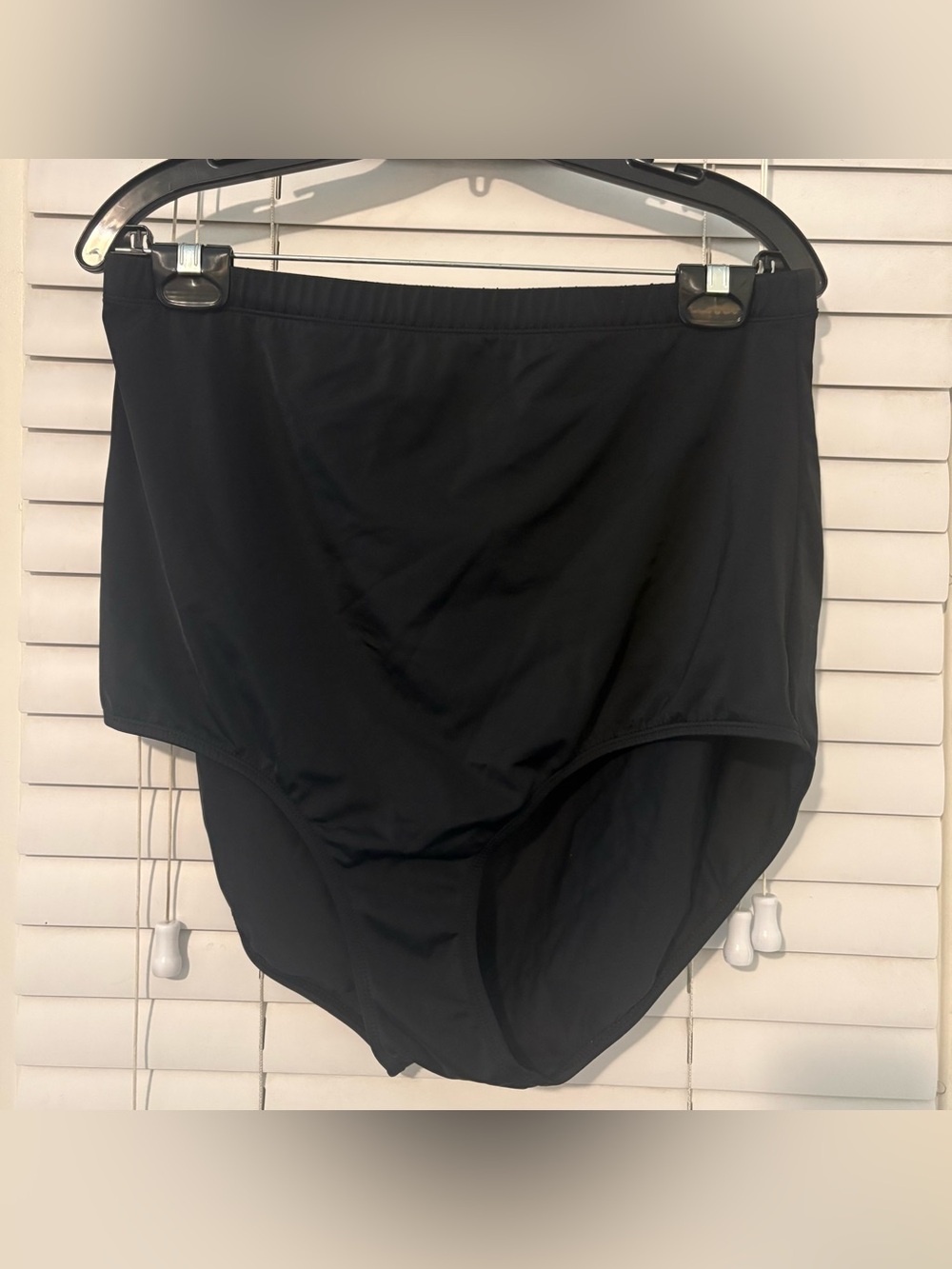 Women’s Plus Size Black High Waisted Bikini Bottoms Swim Briefs 18/20 2X